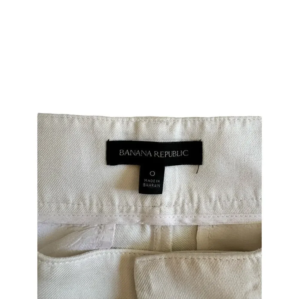 Banana Republic Wide Leg Cream Trouser